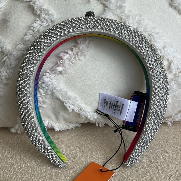 KURT GEIGER VERY SPARKLY CRYSTAL HEADBAND Silver - Picture 12 of 17